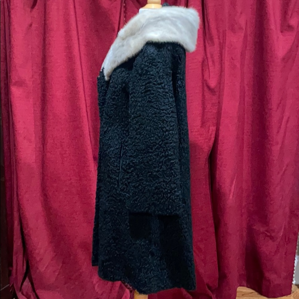 Vintage Persian Lamb And Mink Swing Coat - image 2